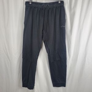 ☆ Spalding Black Elastic Waist Sweat Pant Joggers Black Size Large